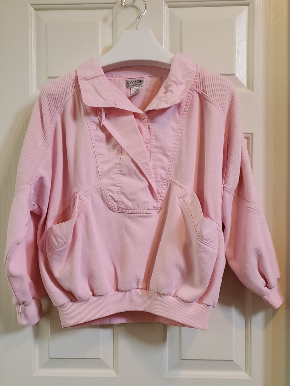 Vintage 80's Lavon Pastel Pink Pullover